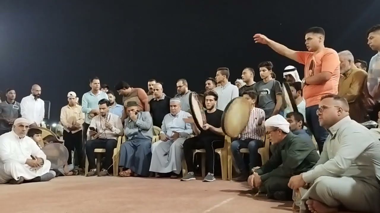 مجلس ذكر في ملعب الرمادي الخليفة مجيد المداح