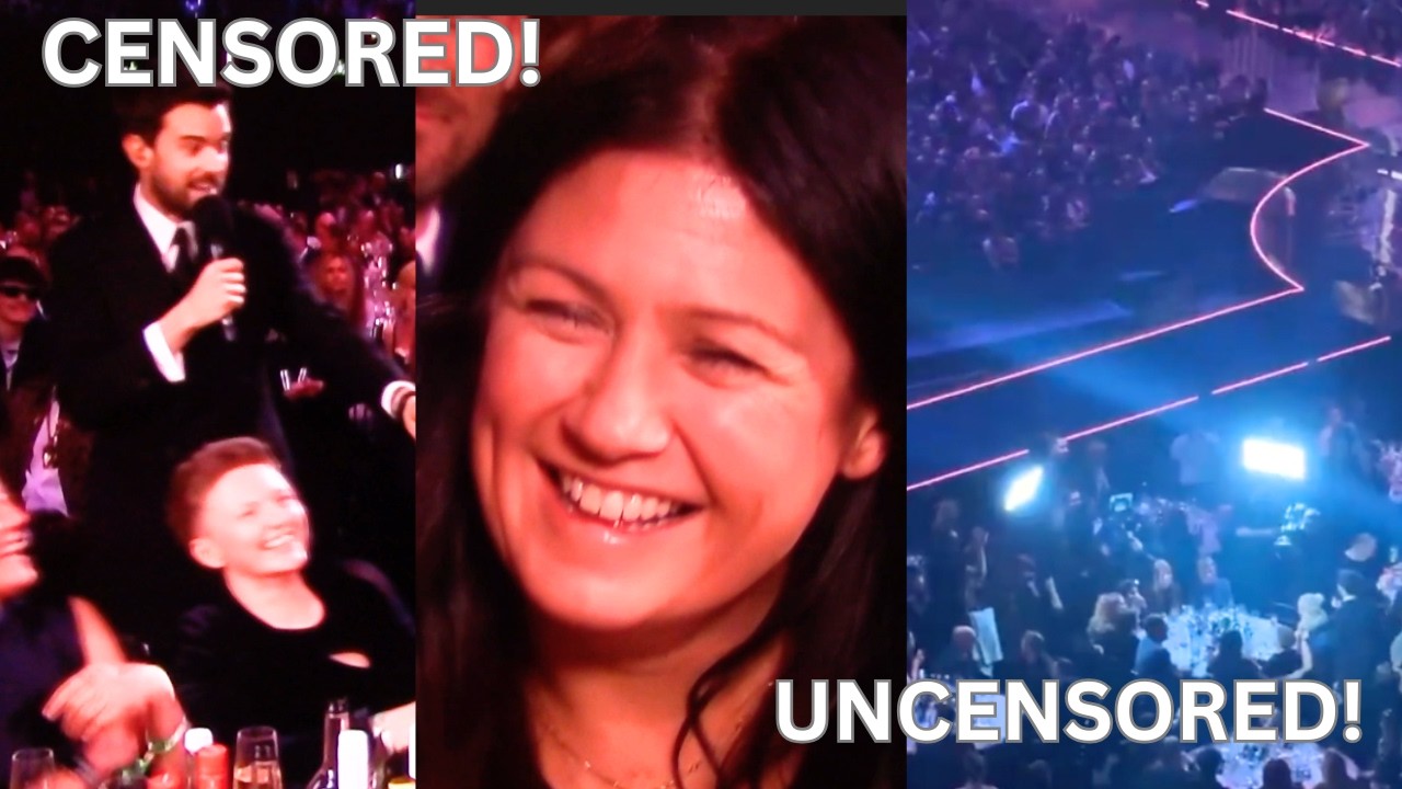 Цензор телеканала ITV Джек Уайтхолл на церемонии вручения премии Brit Awards, когда он пошутил о ...