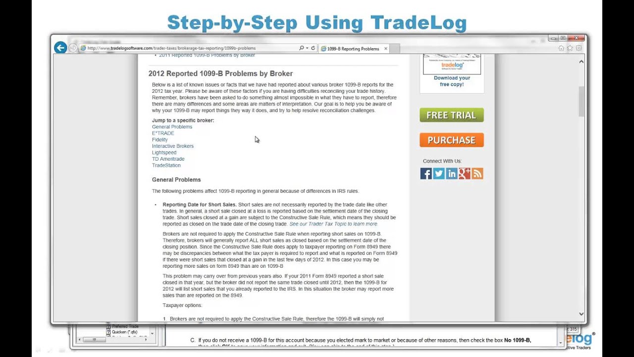 Step-by-Step: How to Use TradeLog for 2013 Trader Tax Reporting