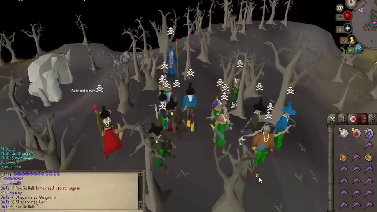 Pk Trip Con Bad Timing, Massive Multi Clan Pking in Wild  F2P. Vid 4. (OSRS 2018)