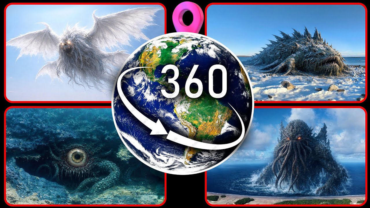 TOP 4: Terrifying Creatures Spotted on Google Earth! — VR 360°