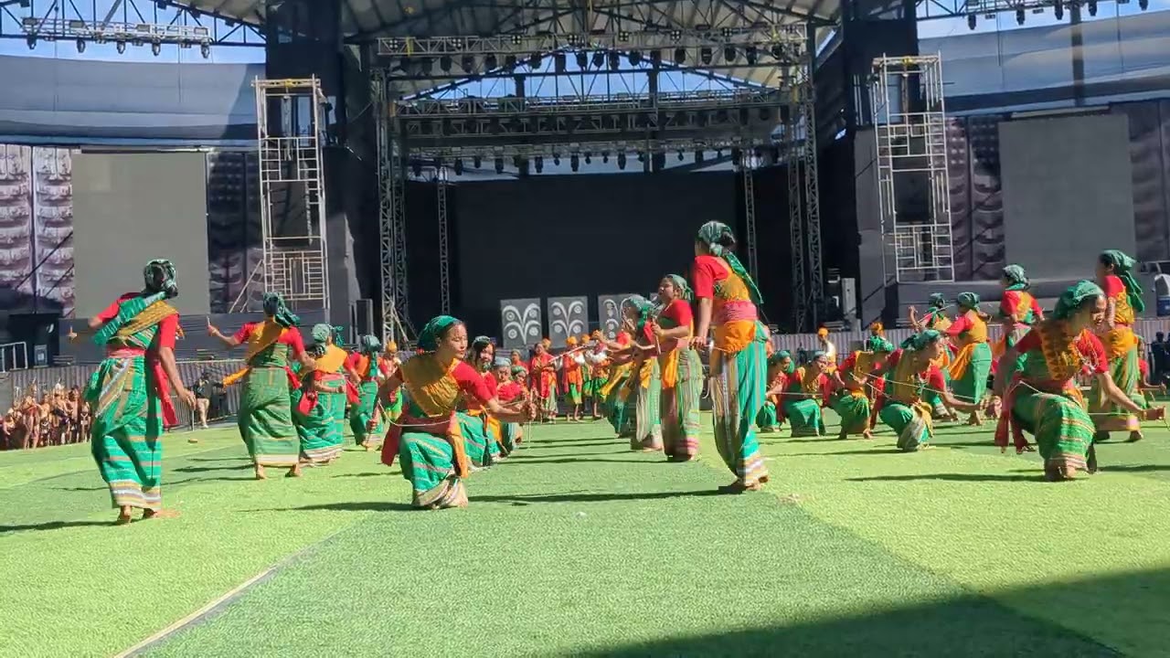 Kachari Tribal group dance at hornbill festival 2025.