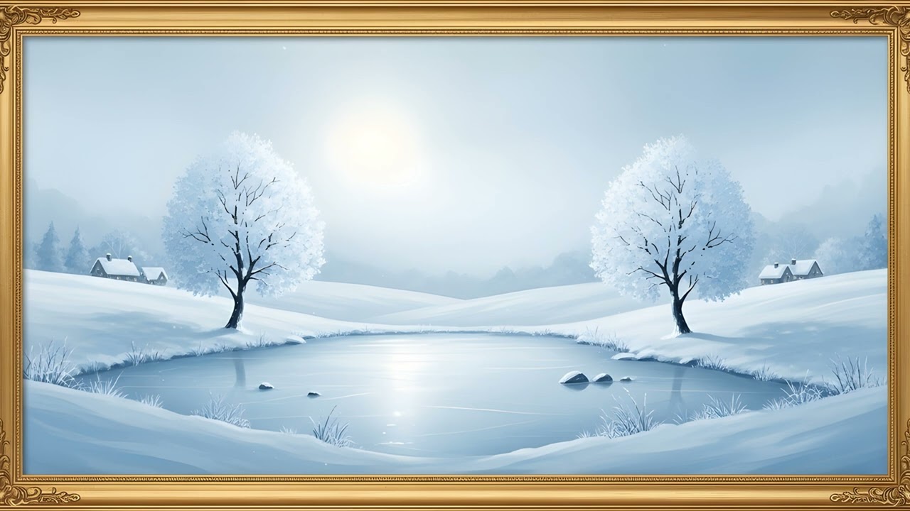 Vintage Rose Painting | TV Art with Gold Frame | Elegant Screensaver