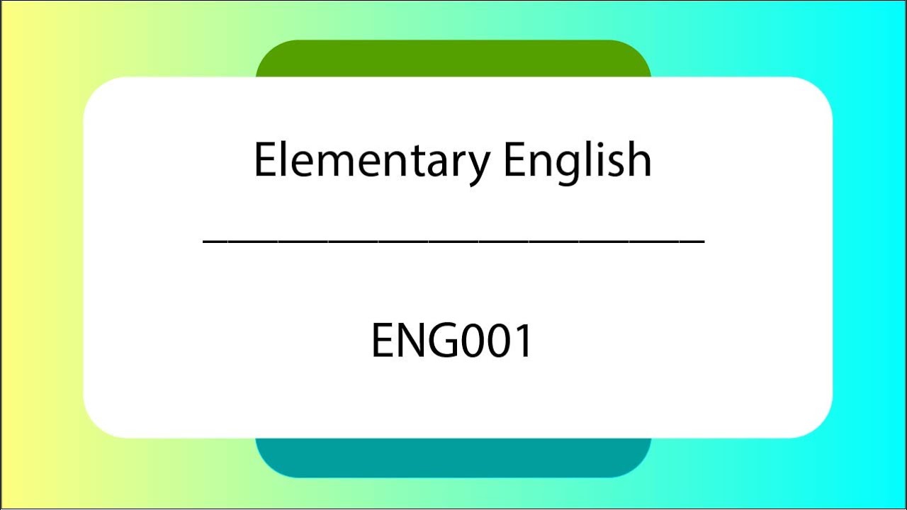 ENG001 mid term mcqs | Elementary English MCQs | ENG001 MCQs | Set 1 @querypointofficial
