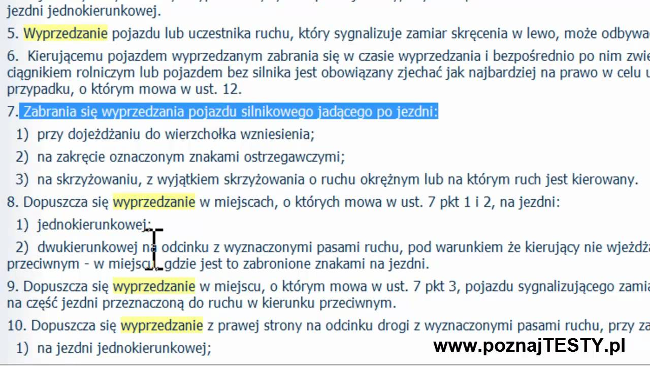 Gdzie wolno a gdzie nie wolno wyprzedzać?