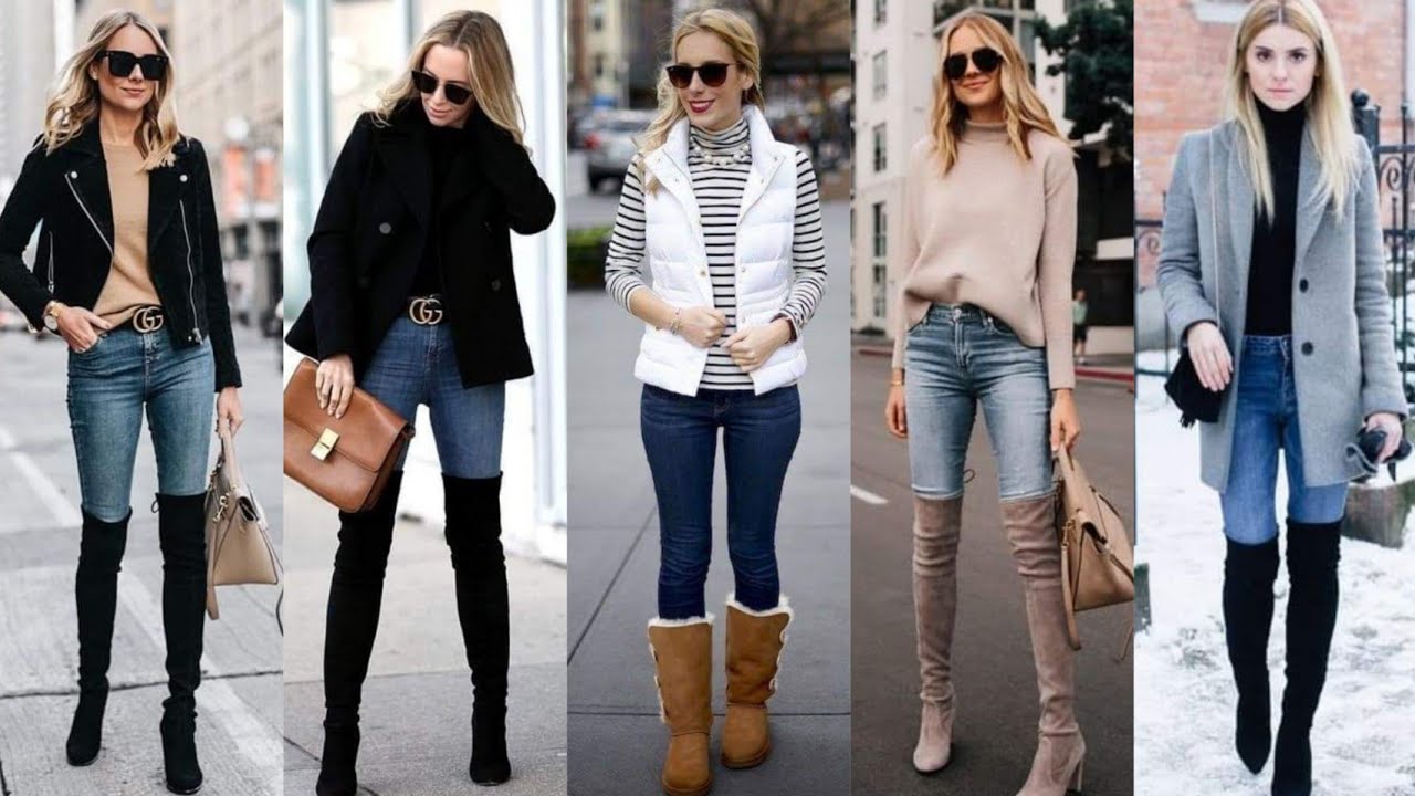 OUTFITS CON JEANS Y BOTAS LARGAS 2023 / LOOKS CON BOTAS ALTAS