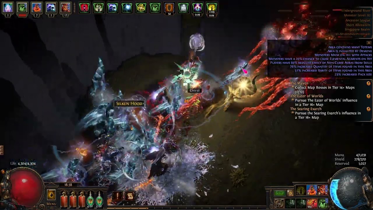 3.22 Path of Exile - Day3 Red Mapping with Hit SRS Necro