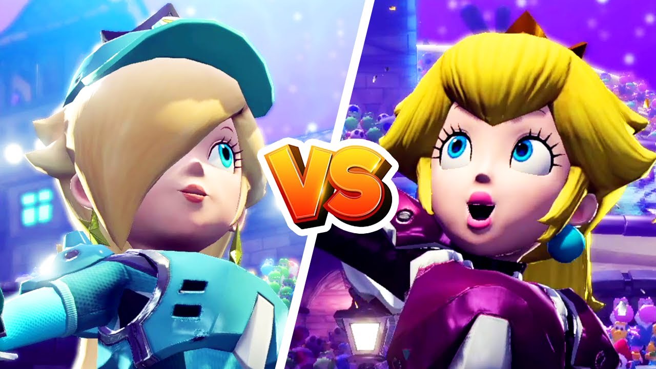 Mario Strikers Battle League - Peach Vs Rosalina (Hard CPU) Gameplay