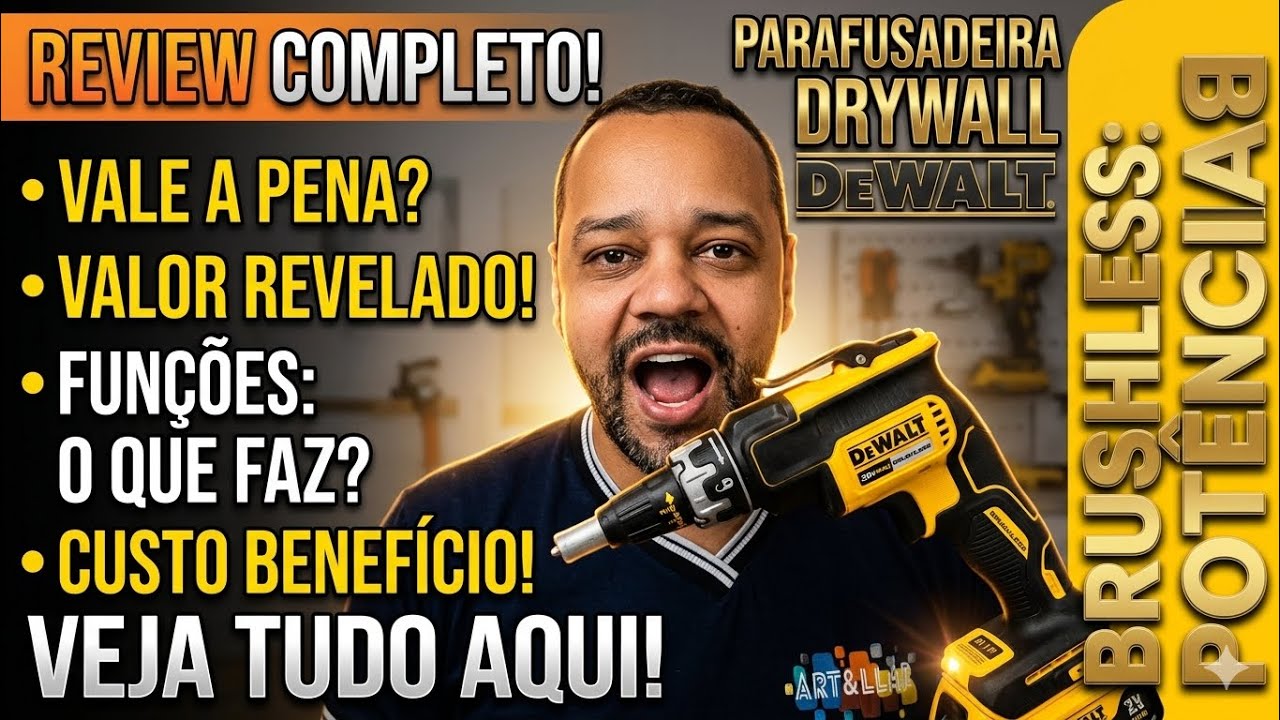 A melhor parafusadeira para drywall? Testamos a DeWalt XR 20V veja até o fim e irá se surpreender!!