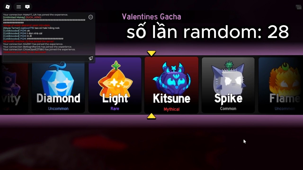 ramdom hơn 50 lần trong sự kiên valentien kiếm fiend yeti 🤫🤫🤫
