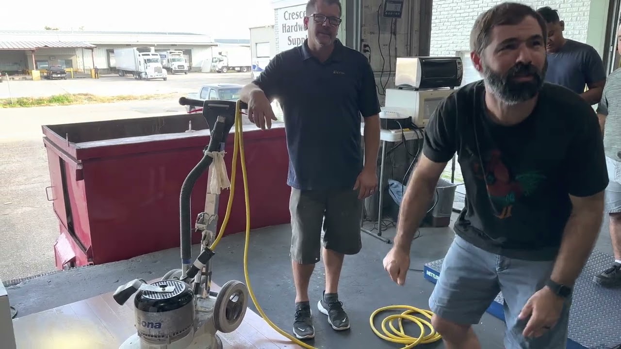 Bona Power Drive Demo using Diamond Plates to Remove Aluminum Oxide Finish