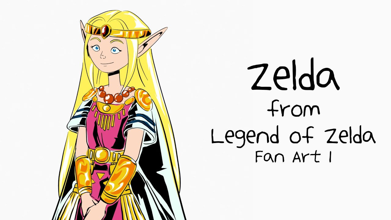 Zelda from The Legend of Zelda | Fan Art 01 #drawing #art #gaming #relaxing #cartoon