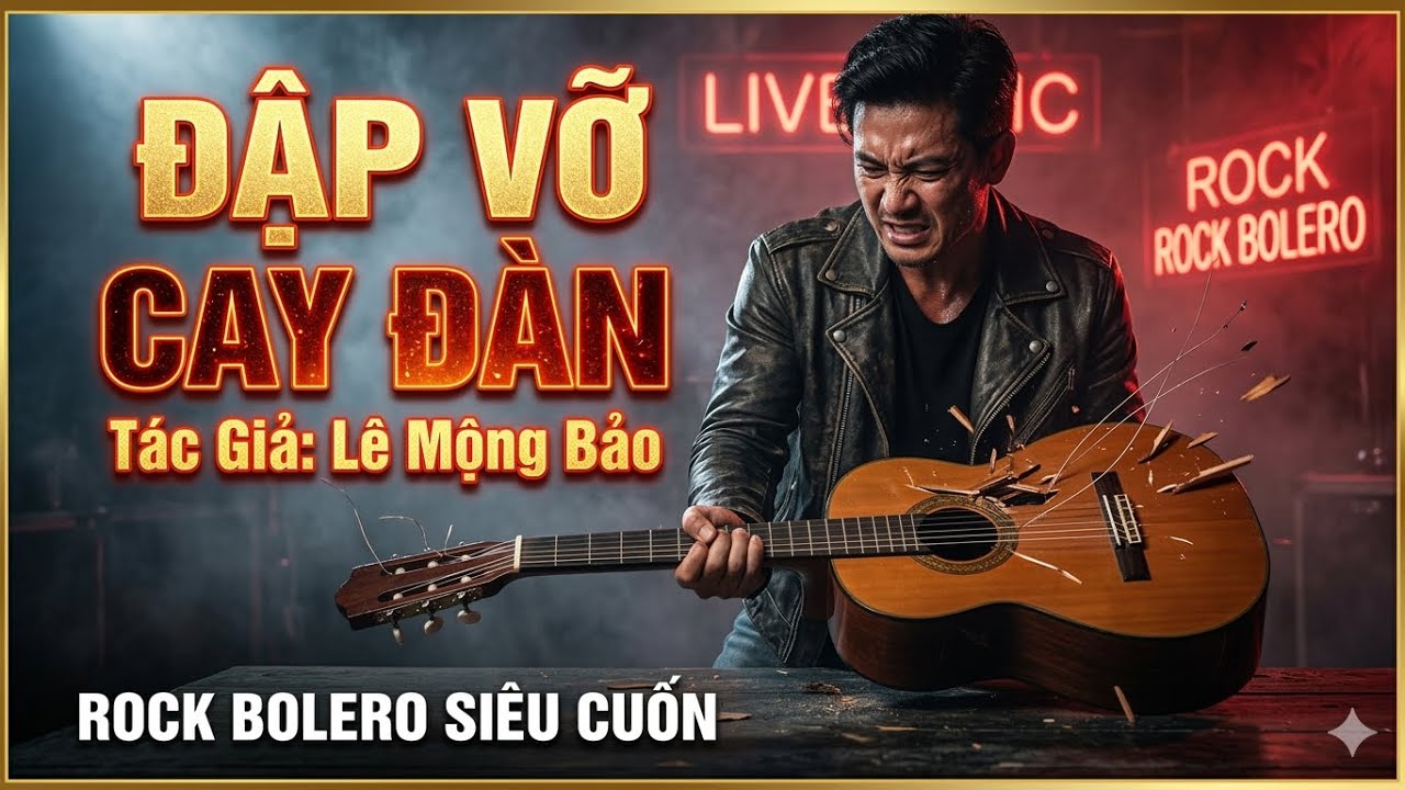 [Rock Bolero] Đập Vỡ Cây Đàn - Tác giả: Lê Mộng Bảo | Nỗi Đau Gào Thét Của Kẻ Si Tình | Bản Phối Mới
