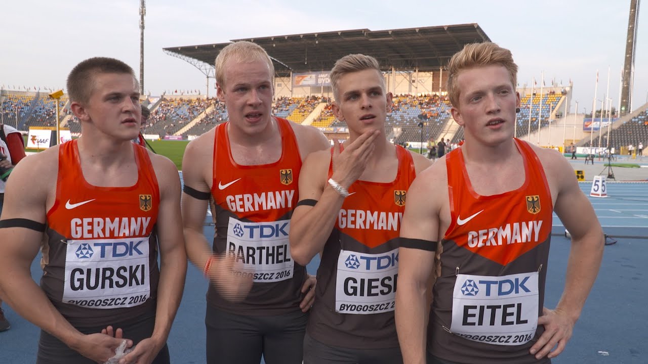IAAF WU20 Championships Bydgoszcz 4X100m Men Bronze GER