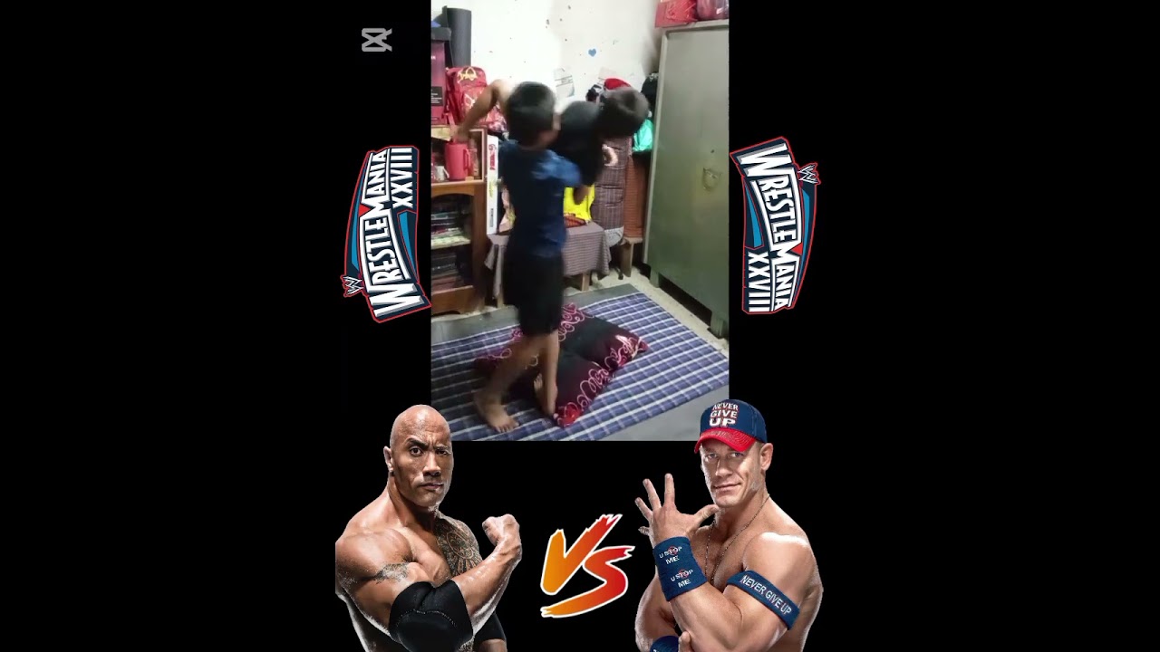 The Rock vs John Cena match Wrestlemania 28 | Wrestling Fan Made. #like #subscribe