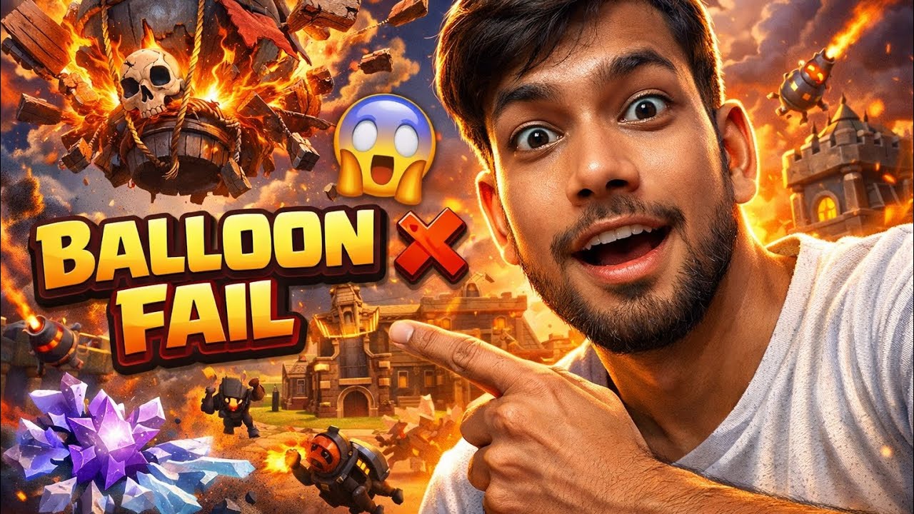 Balloon Attack Socha OP Hoga… ❌ Attack Failed! 😱 | Clash of Clans