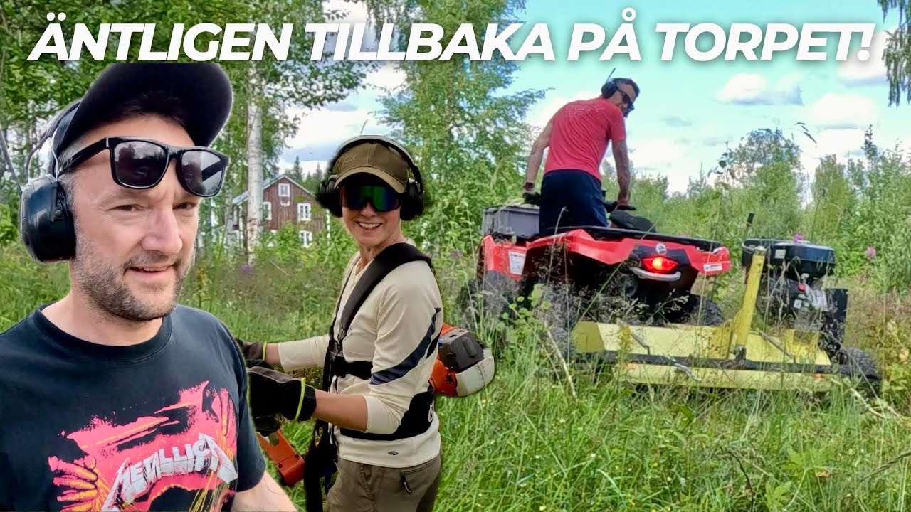 Sommar på torpet! ATV Slaghack, Riktning bryggan, skruvning Silverado, fyrhjuling, vedhuggning mm