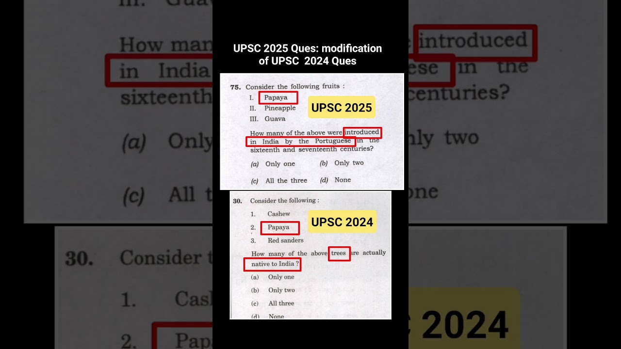 This UPSC 2025 QUES modified version of UPSC 2024 QUES 🤩🔥