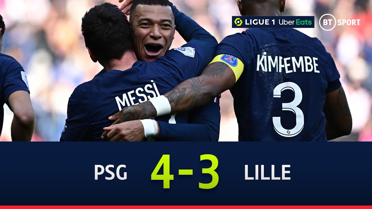 PSG vs Lille (4-3) | Lionel Messi scores a free-kick at the death to win it! | Ligue 1 Highlights