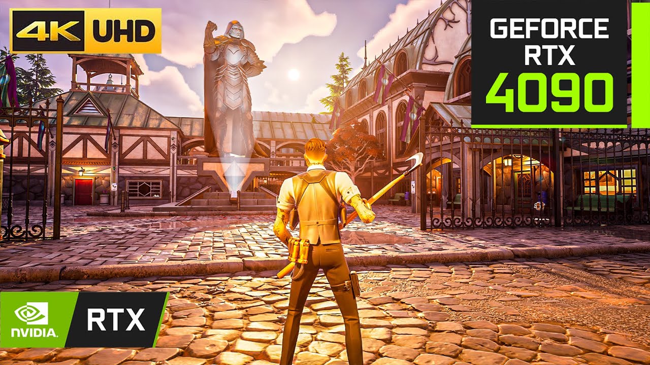 Fortnite Midas Skin Gameplay : RTX 4090 + 7800X3D ( 4K Ultra Graphics RTX ON )