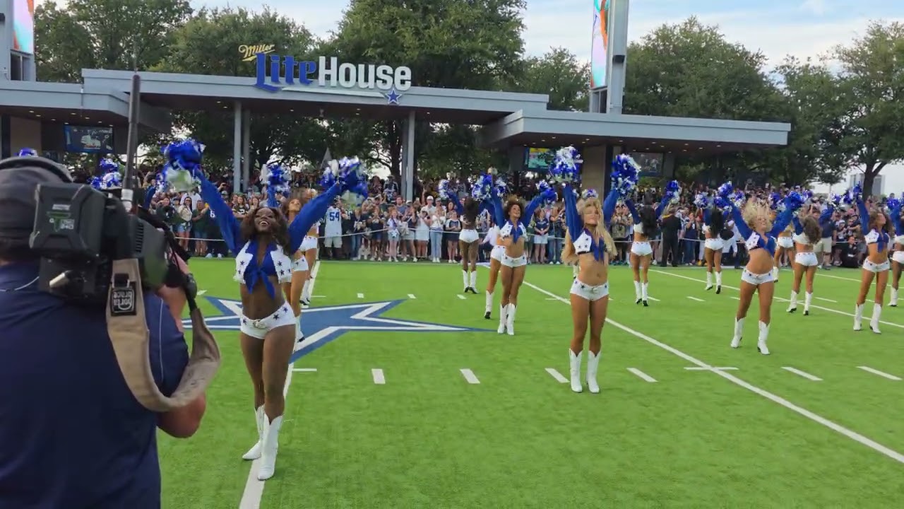 Dallas Cowboys Cheerleaders Miller Lite House performance 9/28/25 view from South Kelee point 