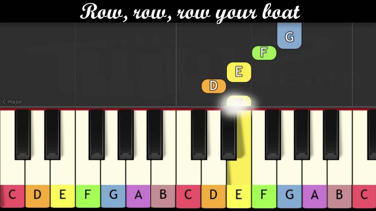 Nursery Rhymes - Row, row, row your boat (Piano for children)
