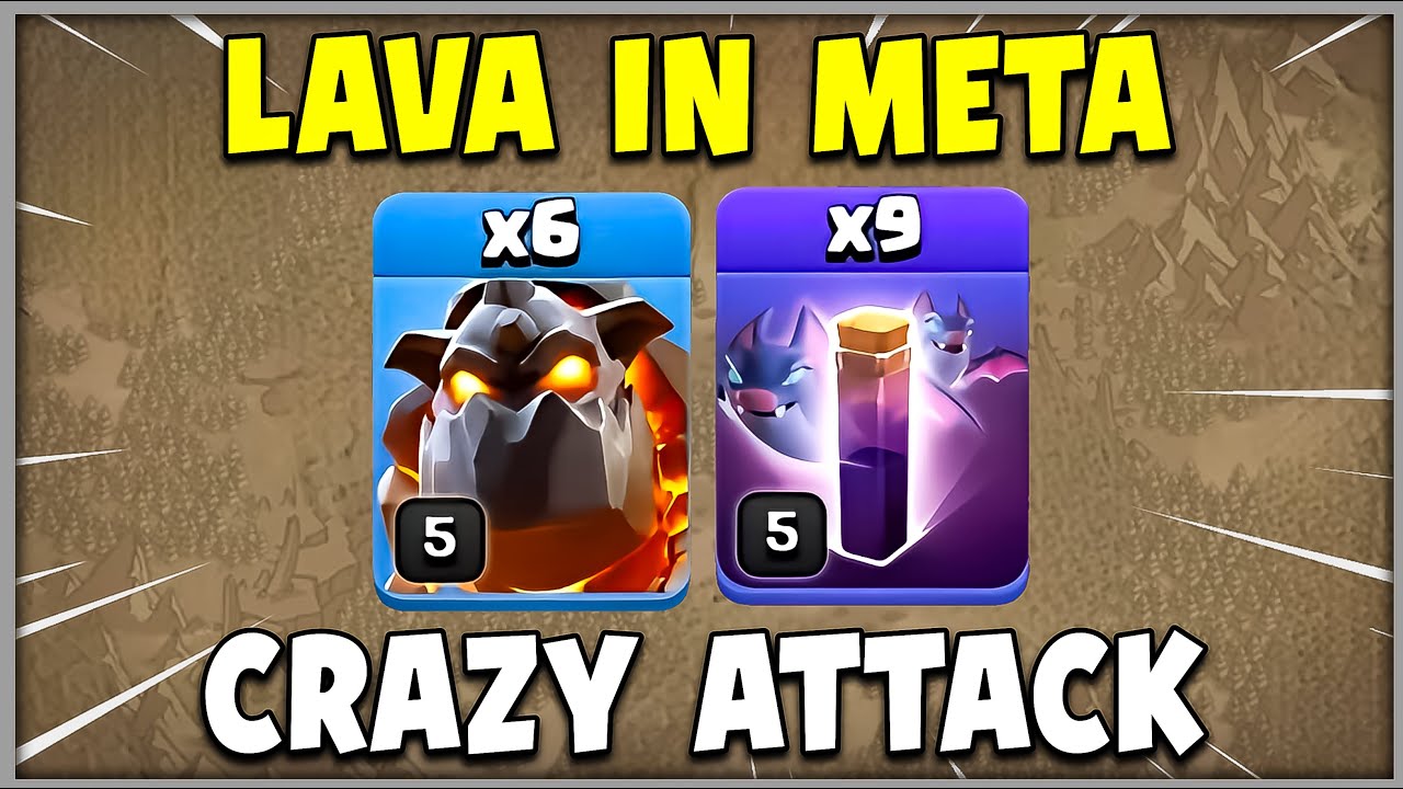 New Meta Lava With Bat Spell | CRAZY!! TH12 Attack Strategies CoC