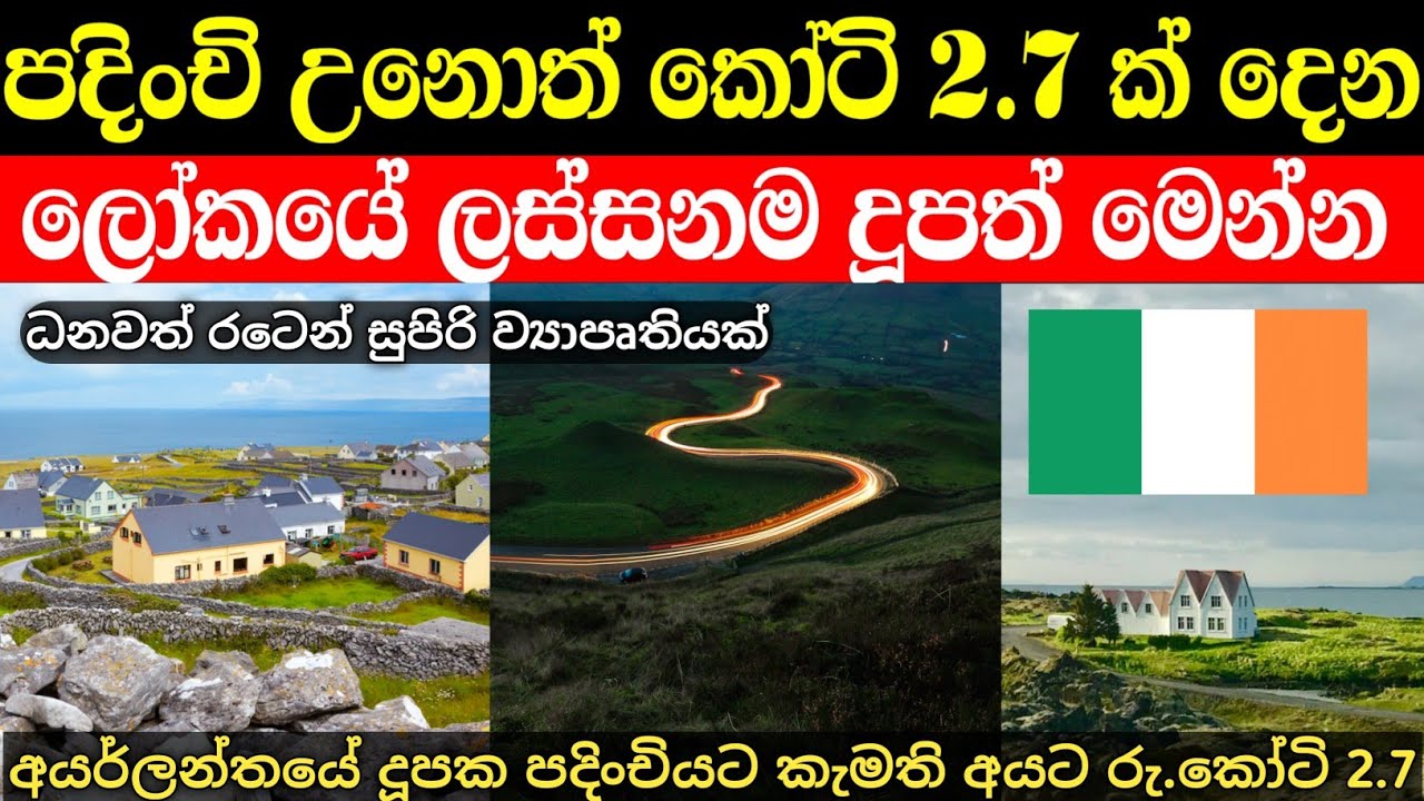 අයර්ලන්තයේ දූපතක පදිංචි වෙලා රු. කෝටි 2.7 ක් ගන්න අවස්තාවක්  | our living island ireland 