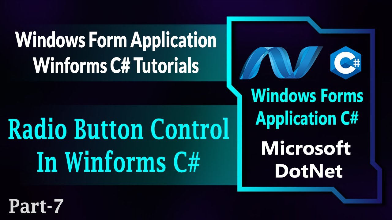 07 | Radio Button Control In Winforms C# | Radio Button In Windows Forms Csharp (Hindi/Urdu)