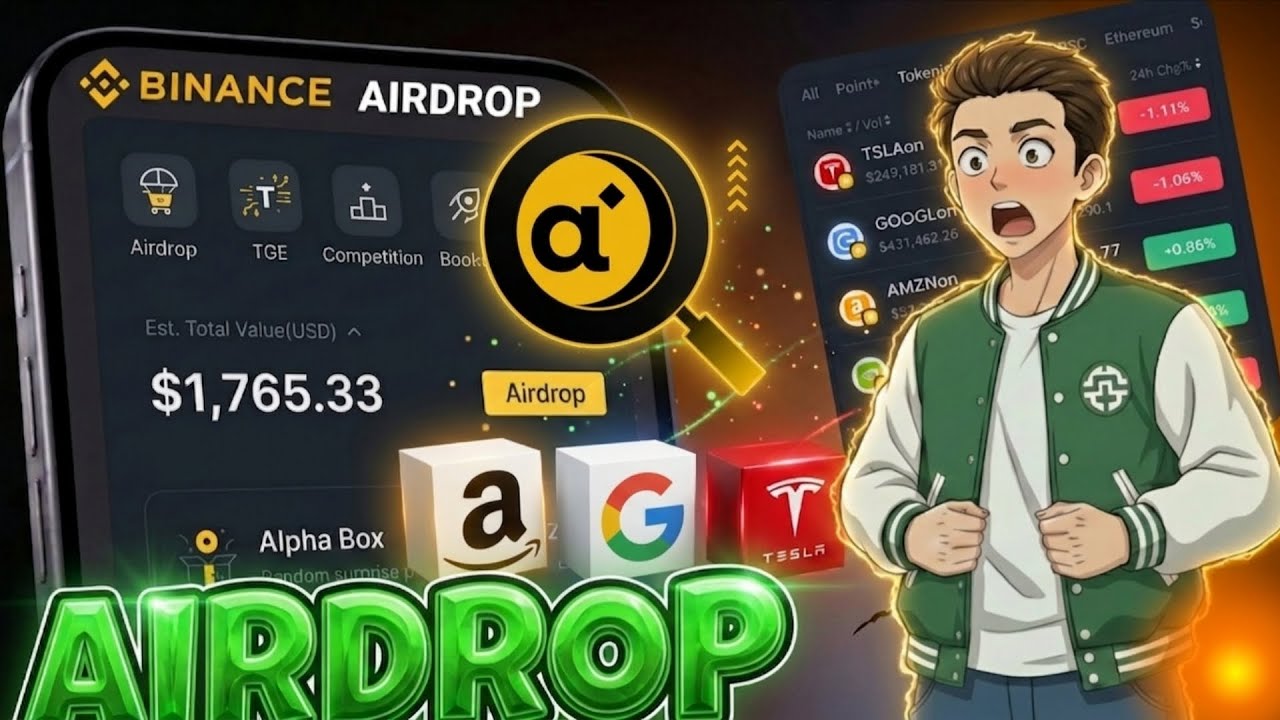 Binance Alpha New Airdrop | How to Trade Tokenized Stocks Google, Tesla, Apple In Binance   Wallet