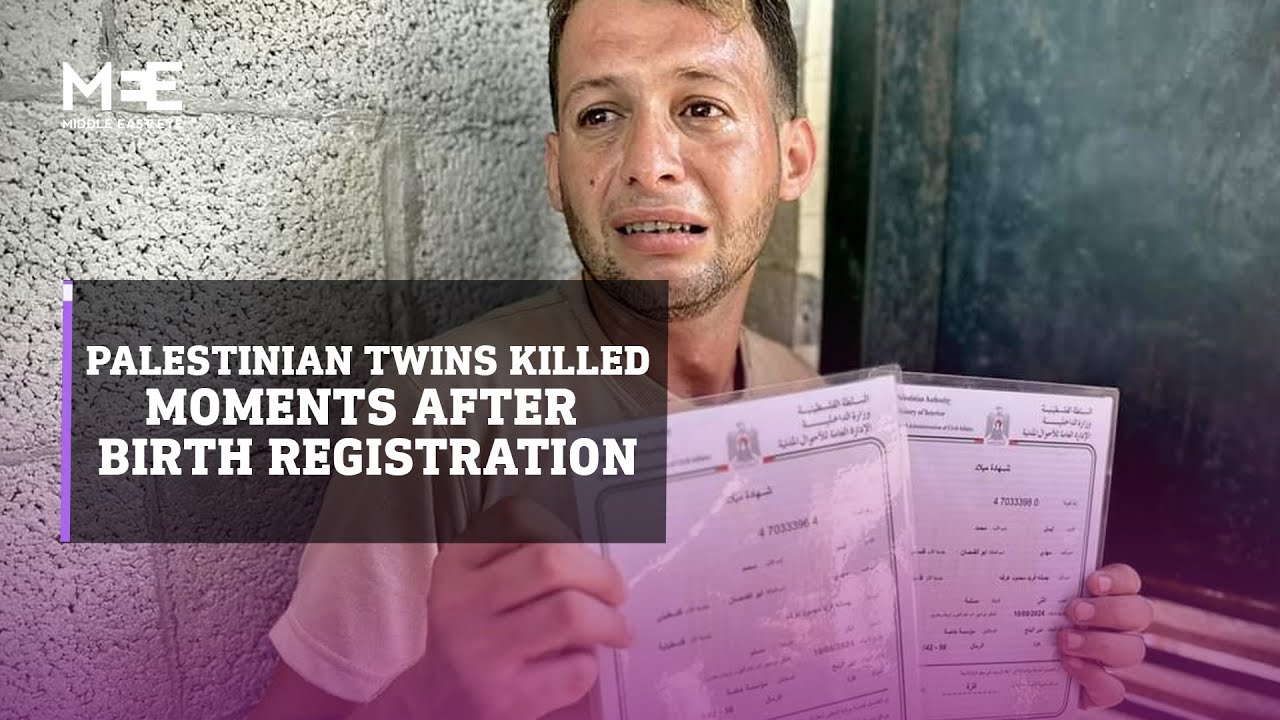 This Palestinian father went to register his twins' births. Minutes later, they were killed