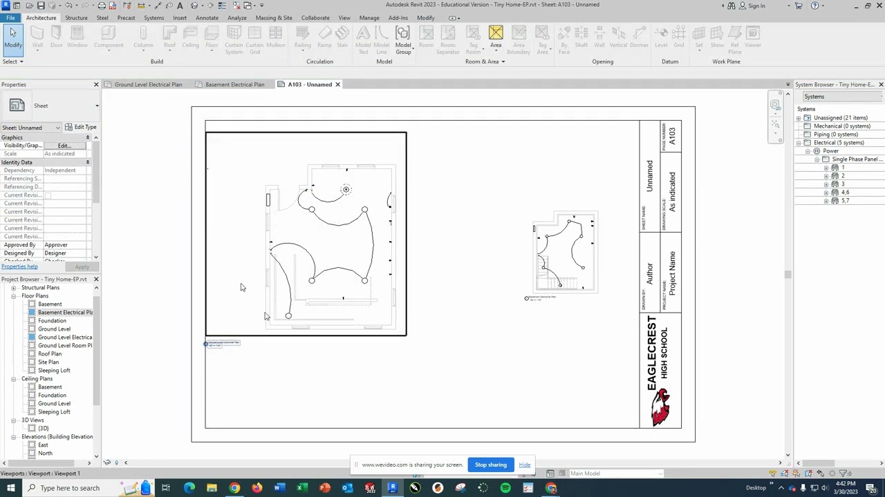 Revit-MEP Electrical Plan Sheet