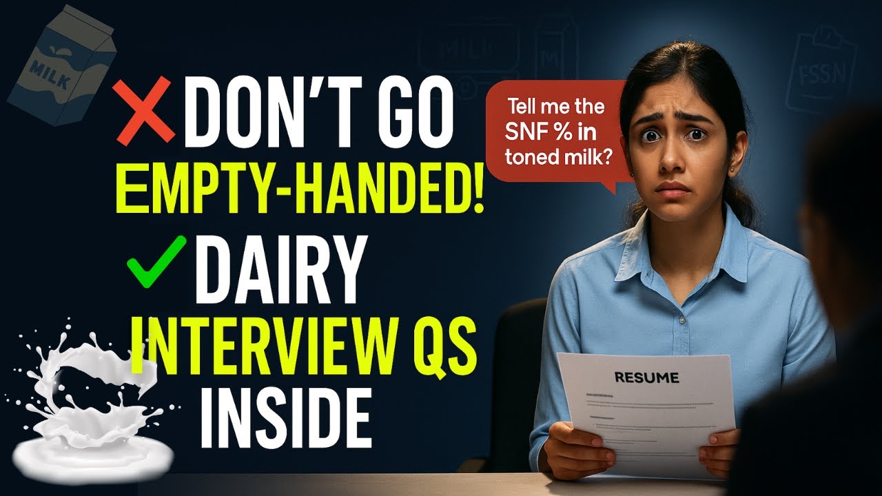 15 Most Asked Dairy Industry Interview Questions | Food Tech | Microbiology Job Prep