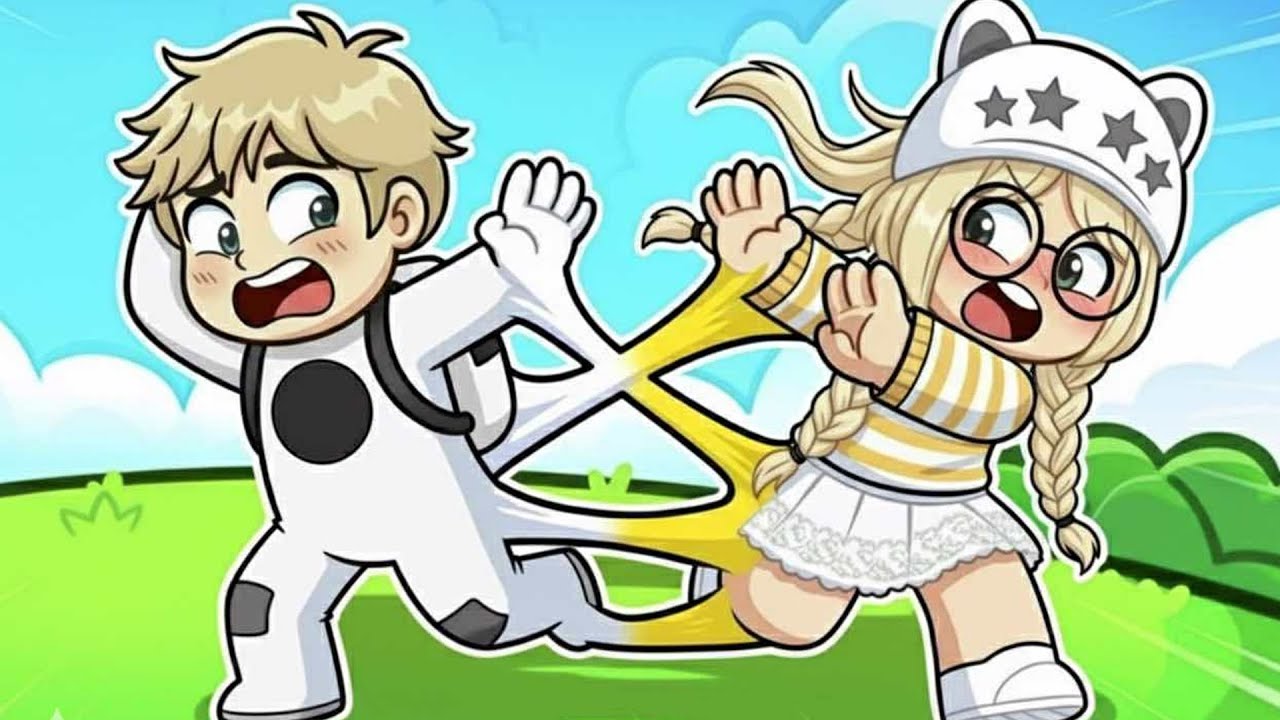 WE'RE STUCK TOGETHER In Roblox!!