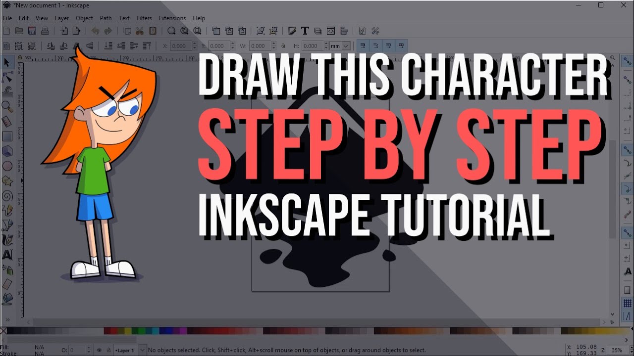 Create a Bratty Girl Character in Inkscape (No Drawing Skills Needed!)