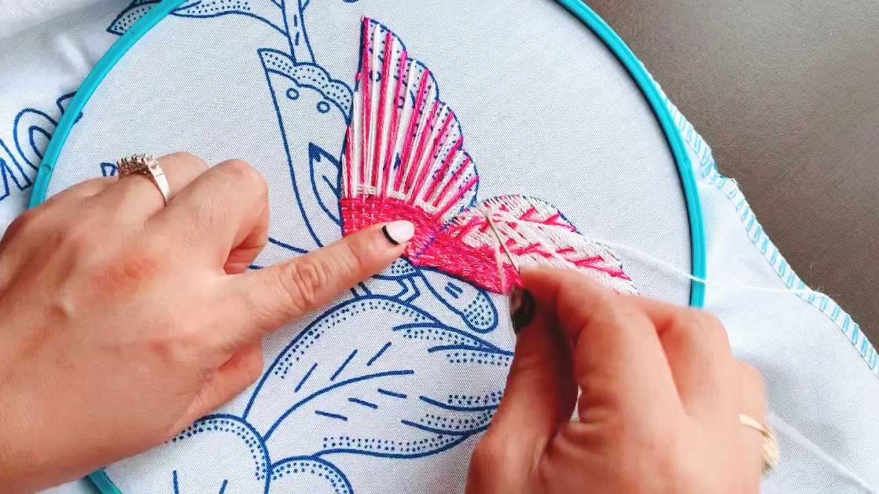 2. Bordado Fantasía Mariposa 1 / Hand embroidery Butterfly / Fantasy Stitch