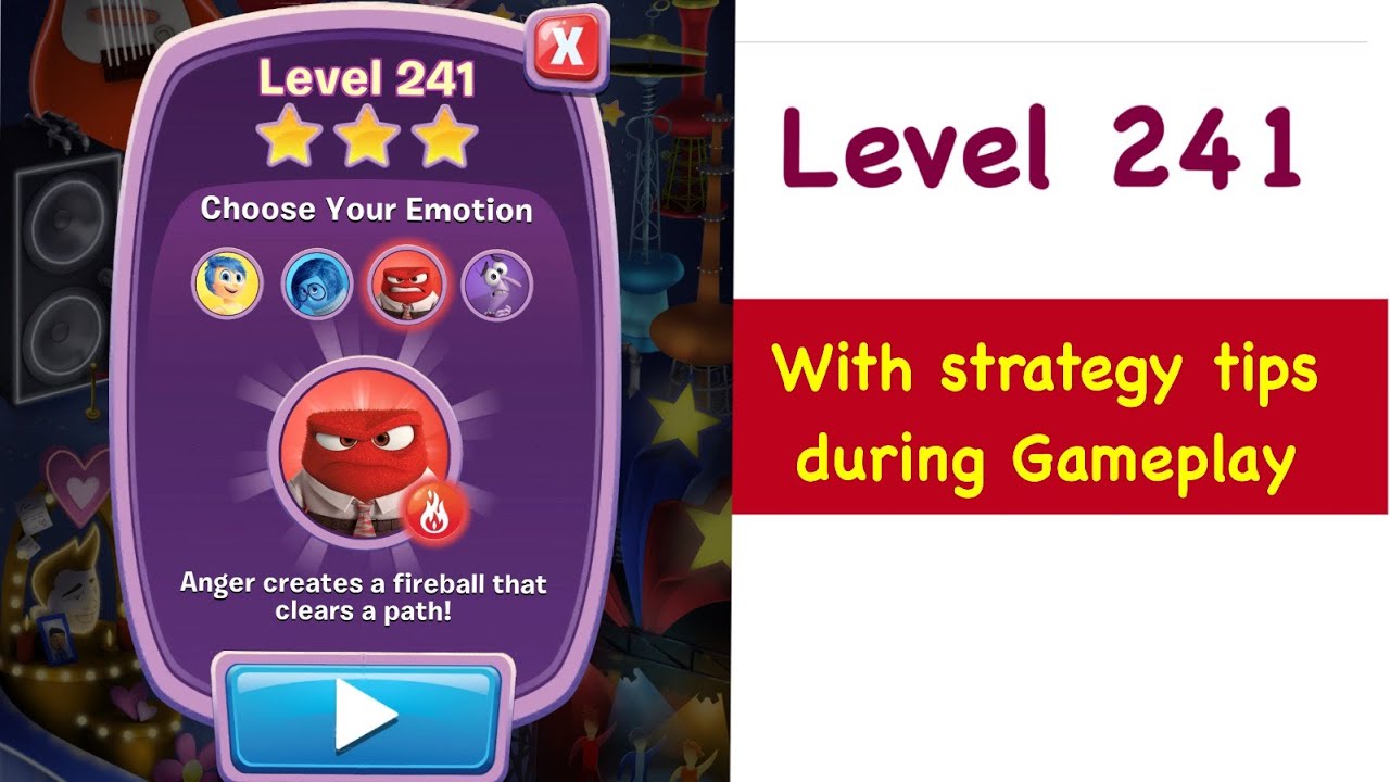 Inside Out Thought Bubbles Level 241 Tips and Strategy Walkthrough Gameplay