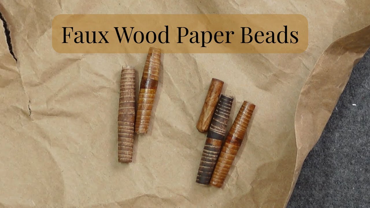 Paper Beads that Look Like Turned Wood