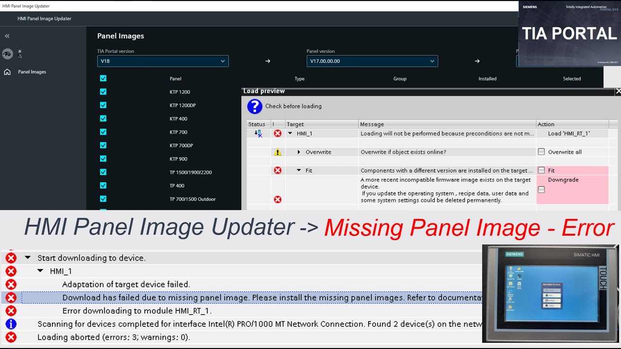 SC16. Siemens HMI Panel Image Updater to Solve 'Missing Panel Image'