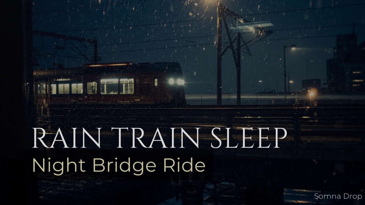 Rainy Train Journey EP 10 | Rainy Bridge Crossing for Deep Sleep (No Talking)