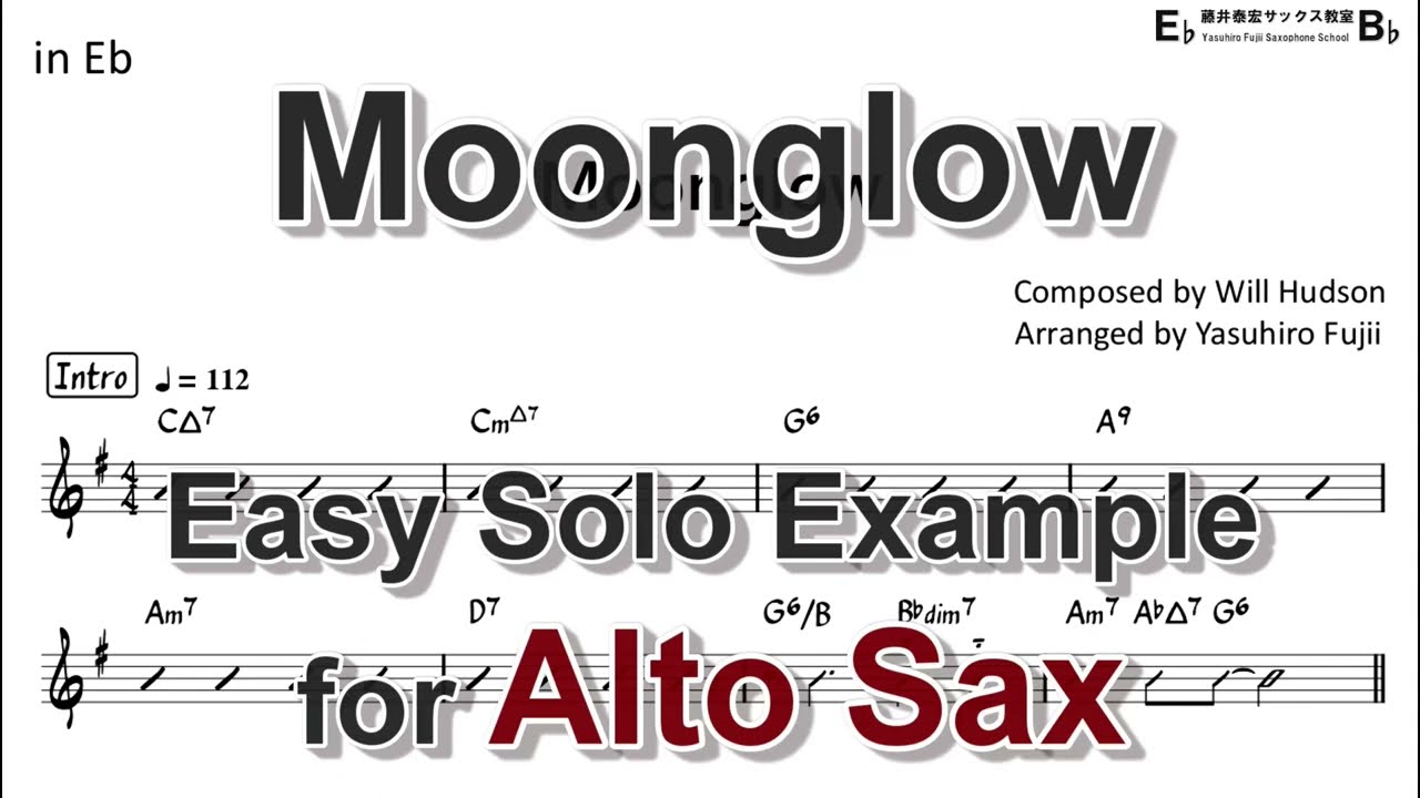 Moonglow - Easy Solo Example for Alto Sax