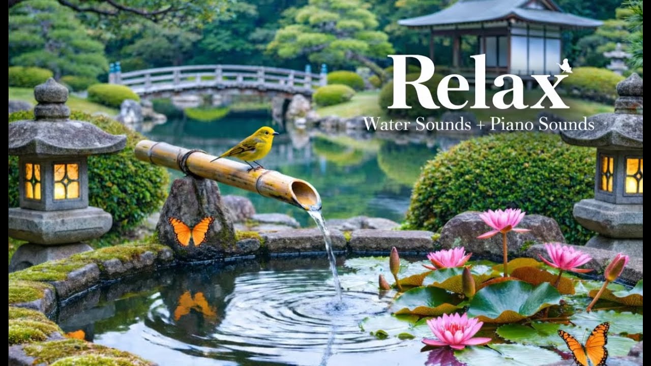 Soothing Music + Water Sounds 🌿 Anxiety Relief, Calm Thoughts, Deep Sleep | Inner Healing 