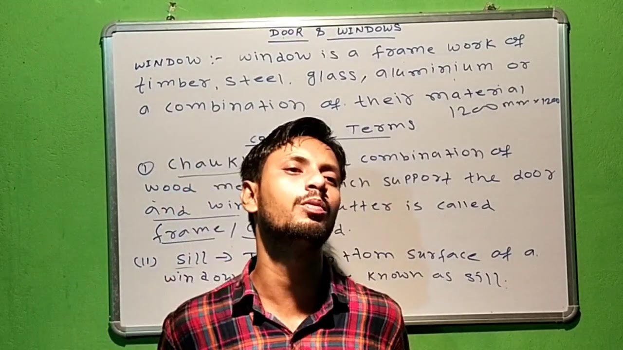 lec-06#DOOR & WINDOW# some technical term