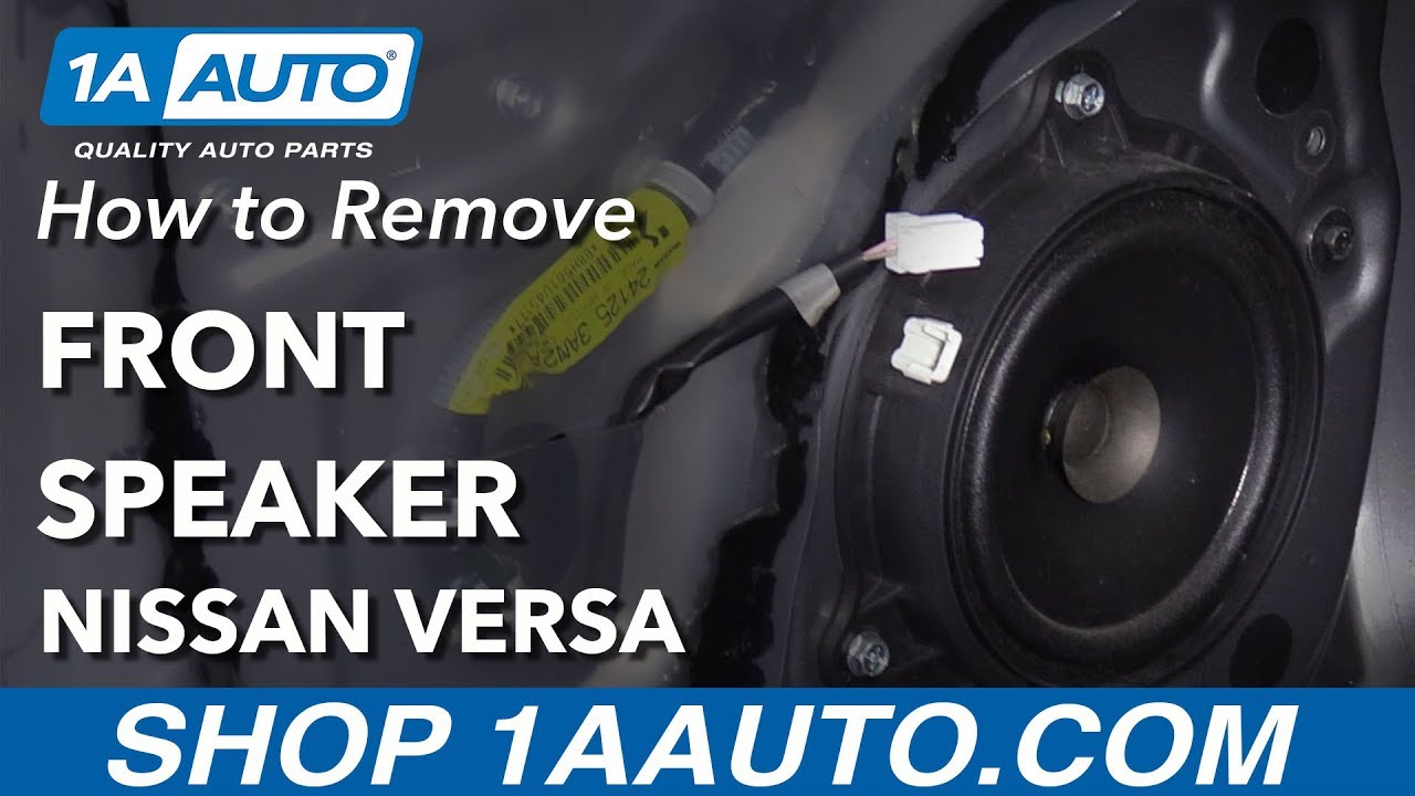 Как заменить динамик в передней двери Nissan Versa 12–19