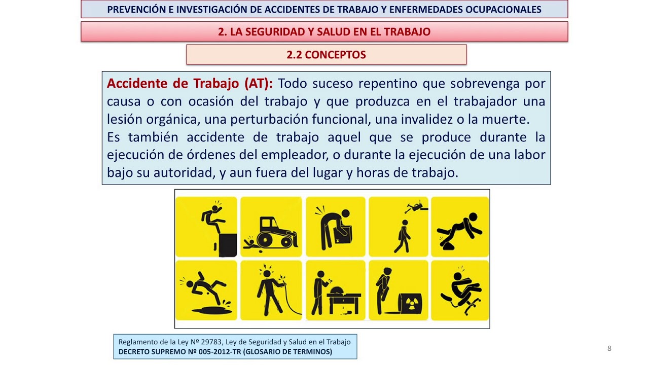 Prevención e investigación de accidentes de trabajo y enfermedades ocupacionales