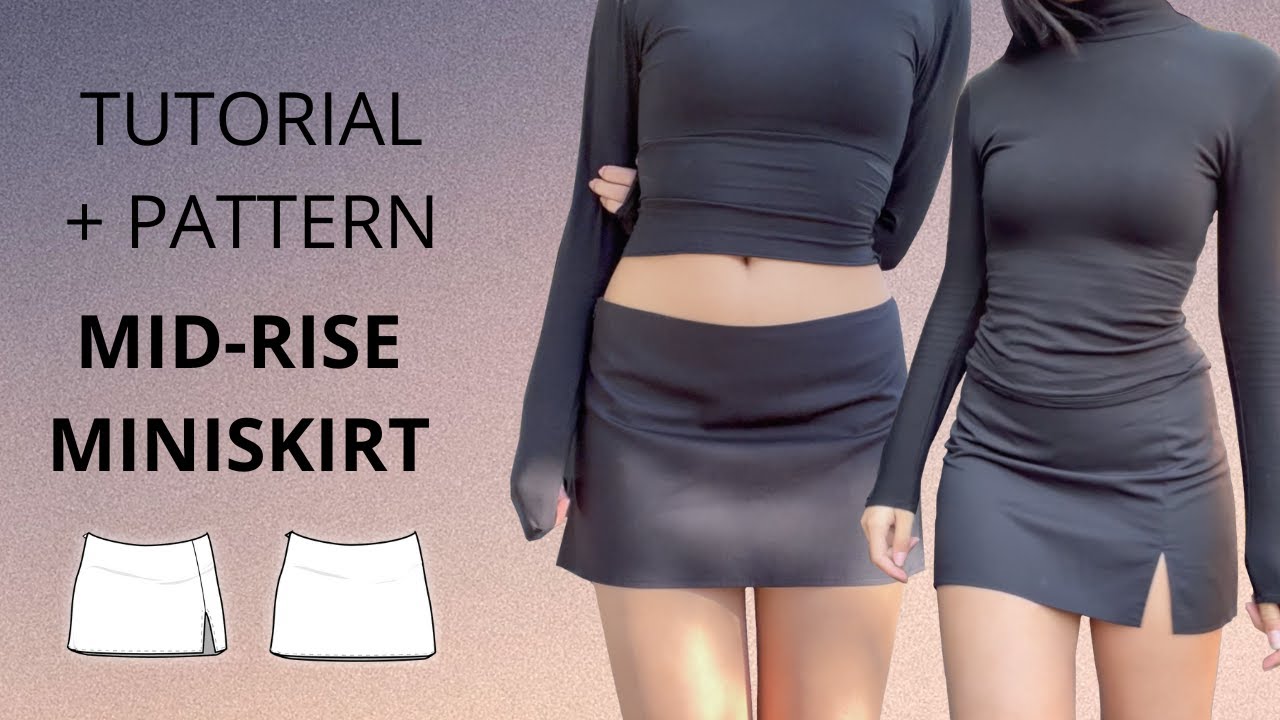 HOW TO MAKE A MINISKIRT + PATTERN AVAILABLE // How to Sew a Mid-Rise Mini Skirt Easy Tutorial