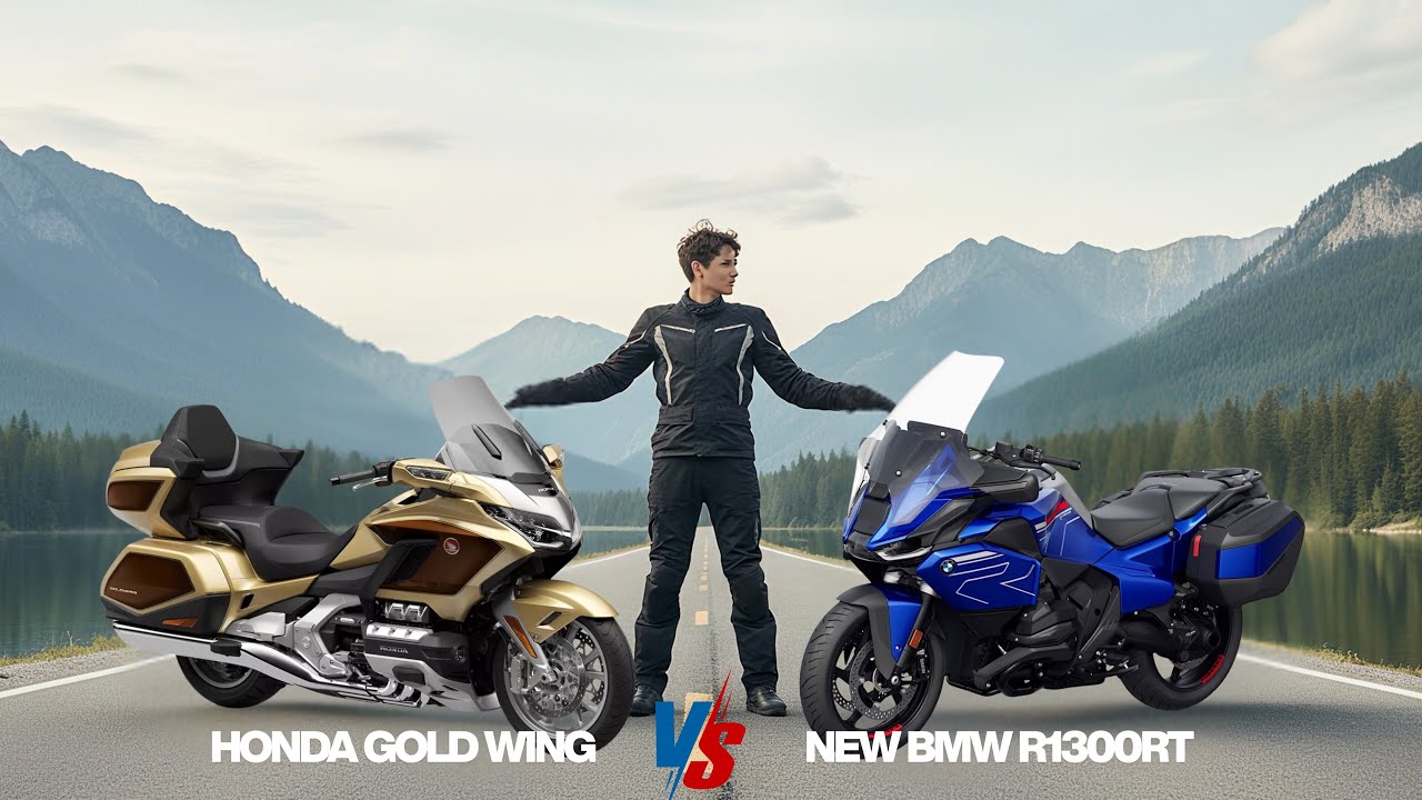 Битва туристических мотоциклов 2026 года: BMW R 1300 RT бросает вызов легендарному Honda Gold Wing.