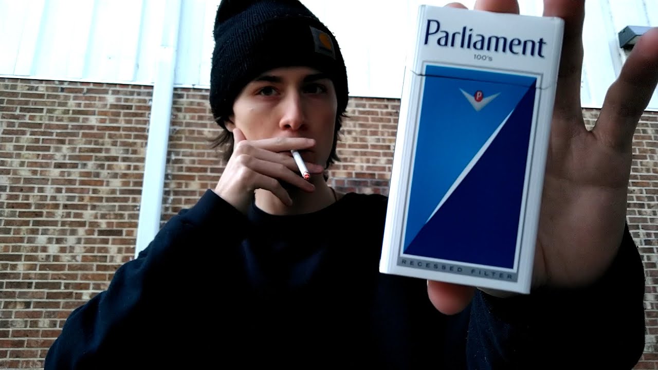 Smoking a Parliament Light 100 Cigarette - Review