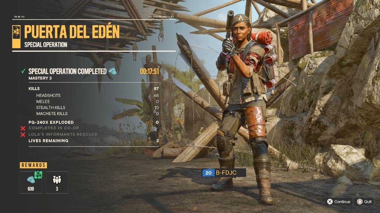 Far Cry 6: Puerta Del Eden Special Operation Mastery 3 Solo.