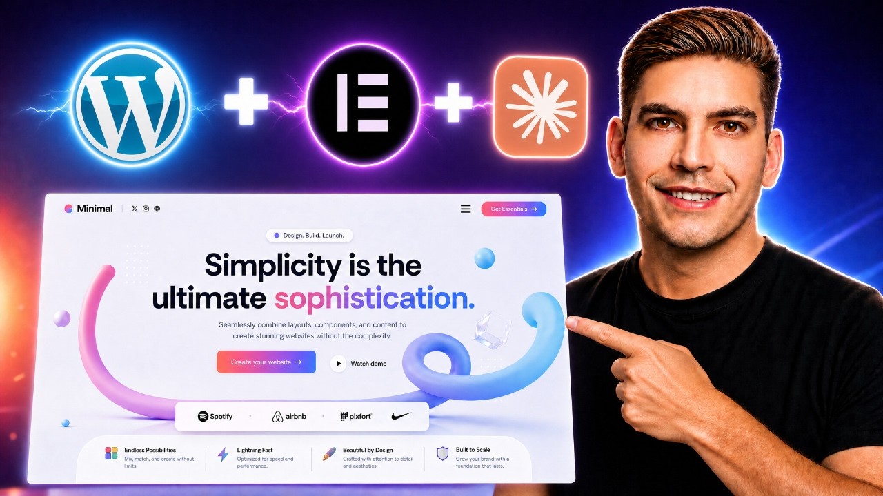 Я создал веб-сайт на WordPress в 2026 году, используя Claude Design и Elementor.